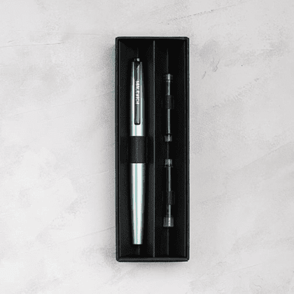 Ручка перьевая EF "Малевичъ", металл, с конвертером, набор два картриджа, бирюзовый перламутр - 5