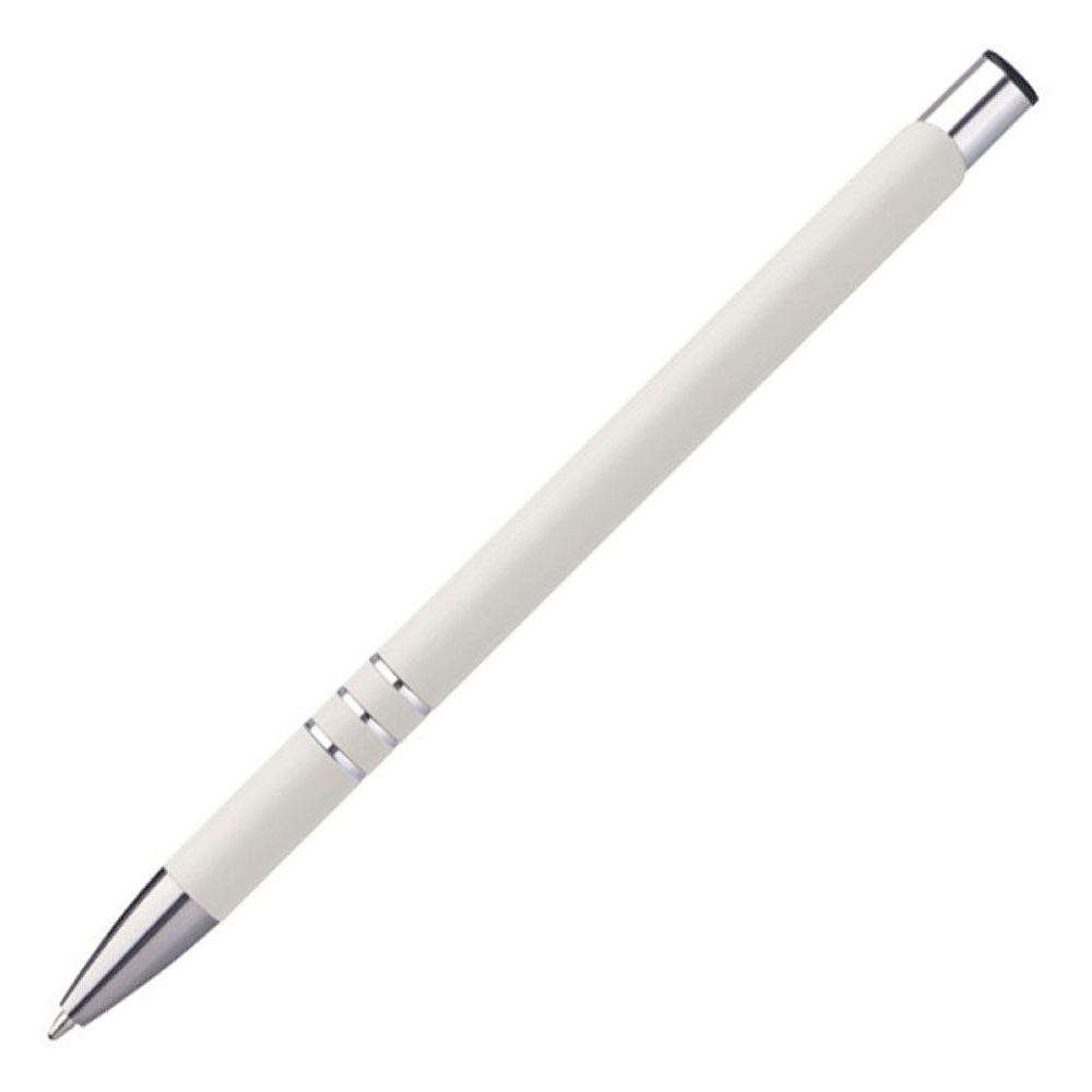 Ручка шариковая автоматическая "New Jersey", 0.7 мм, белый, серебристый, стерж. синий - 4