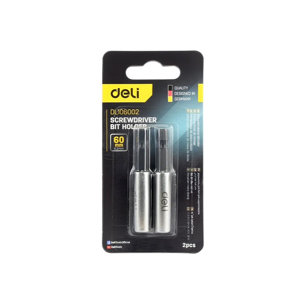 Держатель бит (насадок) Deli YS EDL106002, магнитный, 60мм, 1/4" - 10