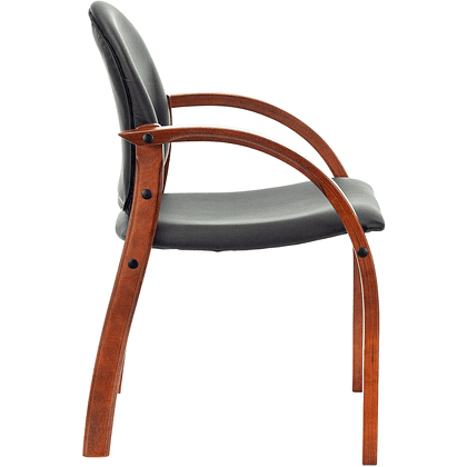 Стул Бюрократ "ДЖУНО", экокожа, черный, дерево - 3