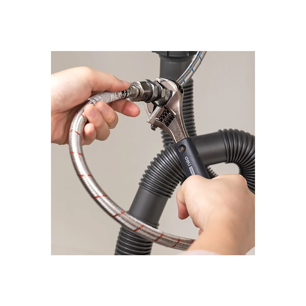 Набор ручного инструмента Deli HS, 8 предметов, Soft Touch, черный - 12