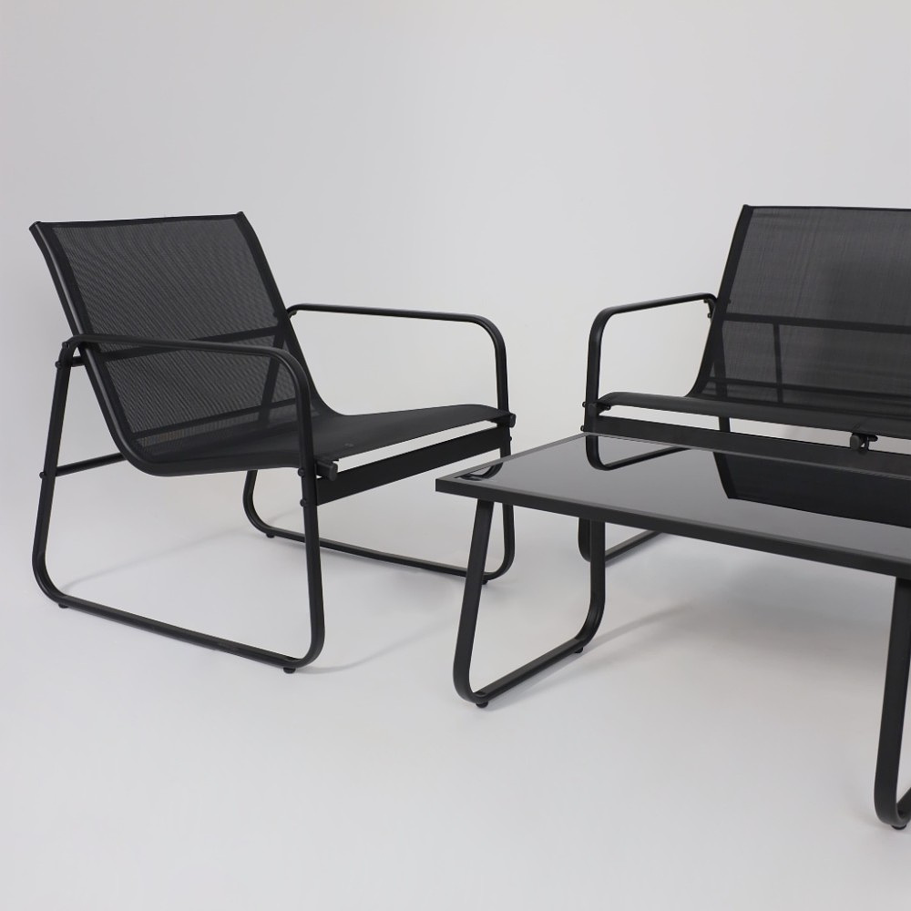 Комплект мебели садовой AksHome VERANDA (кресло 2 шт, диван 1 шт, стол 1 шт), черный - 16