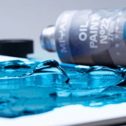 Краски масляные "HIMI.MIYA", прусский синий, 170 мл., туба - 8