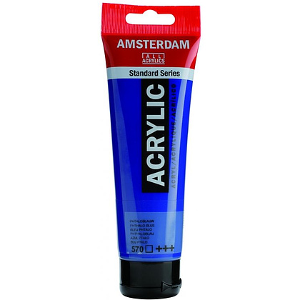 Краски акриловые "Amsterdam", 570 голубая ФЦ, 120 мл, туба