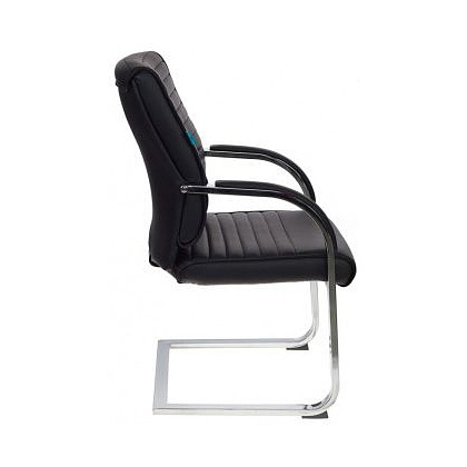 Кресло на полозьях "Бюрократ T-8010-LOW-V", искусственная кожа, черный - 3