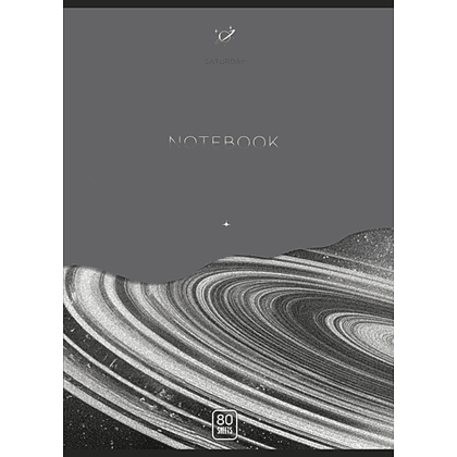 Тетрадь "Сатурн", А4, 80 листов, клетка, ассорти