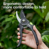 Секатор садовый Deli GS EDL-YL0003, 203 мм, SK5, черный - 7