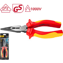 Длинногубцы "Deli", 165 мм, красный, желтый