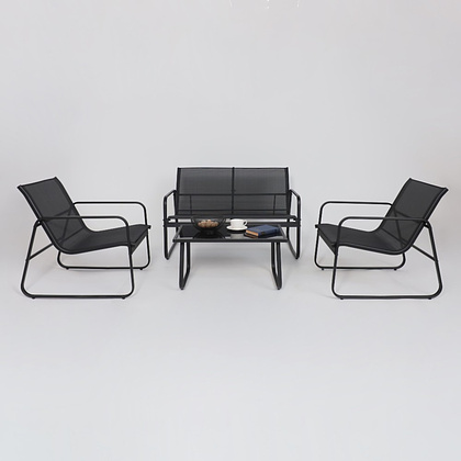 Комплект мебели садовой AksHome VERANDA (кресло 2 шт, диван 1 шт, стол 1 шт), черный - 22