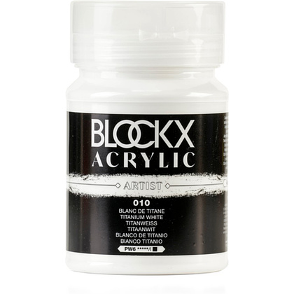 Краски акриловые "Blockx", 010 белила титановые, 500 мл