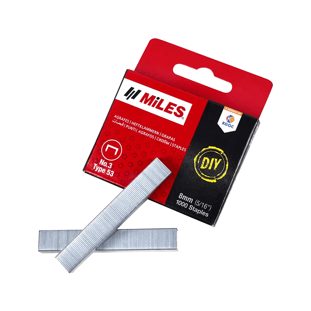 Набор инструментов Miles "5585KM3-D8-D10", степлер скобозабивной + скобы - 12