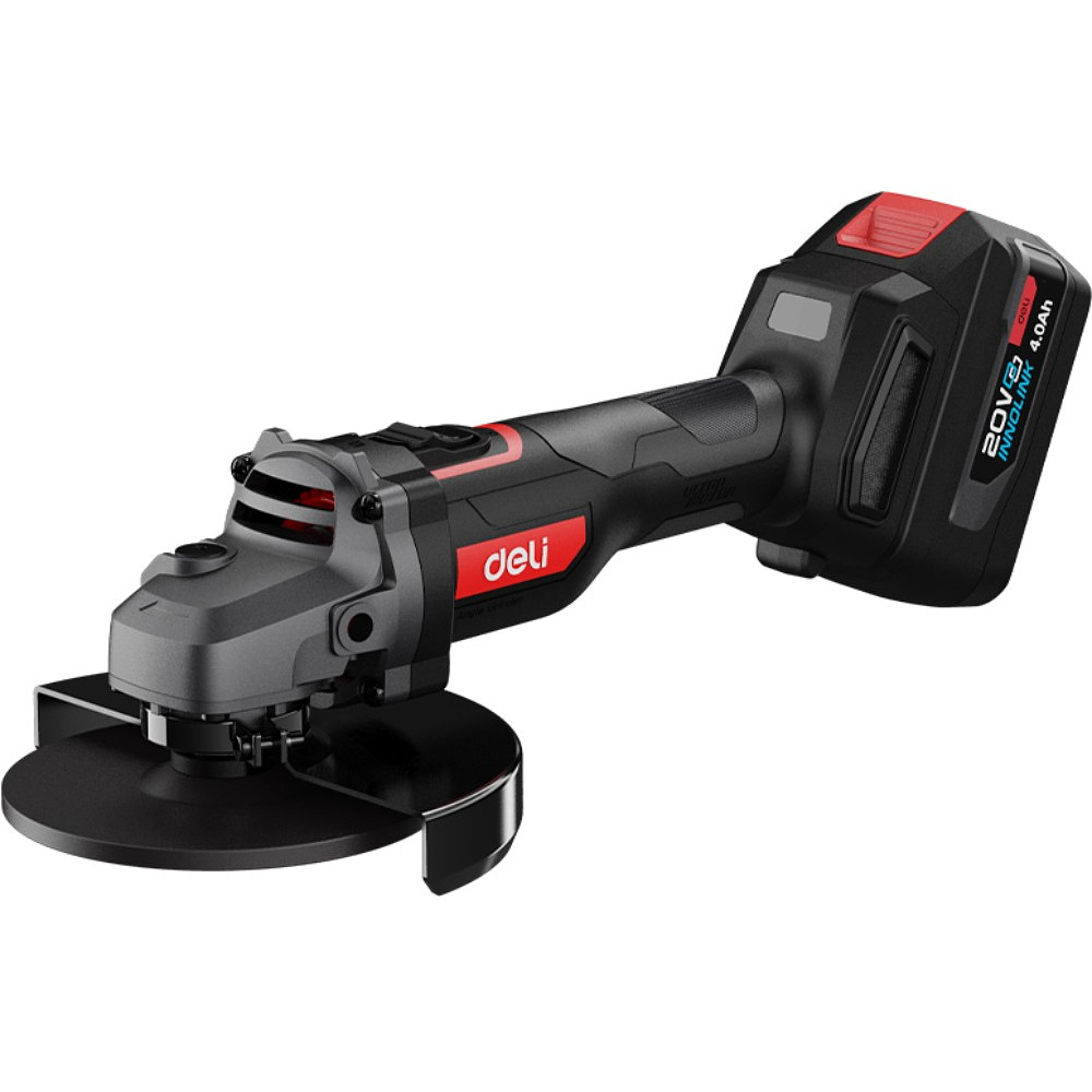 Угловая шлифмашина Deli RS EDE-JM20-2D4 20 В, 125 мм, 2 АКБ, 4 Ач, сумка - 2
