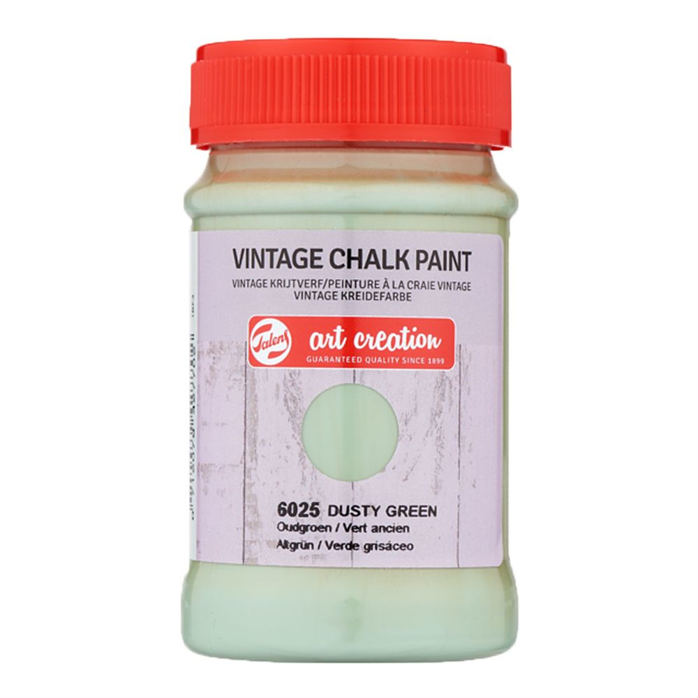 Краска декоративная "VINTAGE CHALK PAINT", 100 мл, 6025 грязно-зеленый