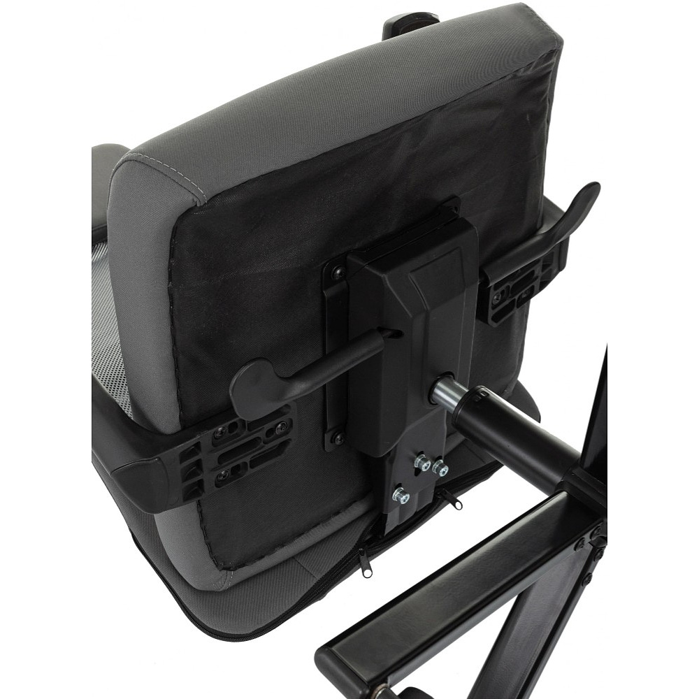 Кресло для руководителя Бюрократ T-995, ткань, сетка, серый, металл черный - 11