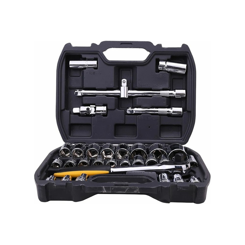 Набор головок торцевых Deli YS 32 EDL1032, 32 предмета, кейс, черный