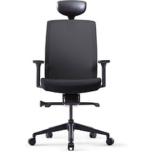 Кресло для руководителя Bestuhl "J1", сетка, ткань, пластик, черный 