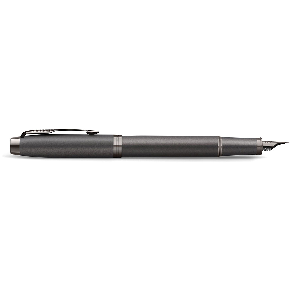 Ручка перьевая Parker "IM Monochrome F328", серый, патрон синий - 6