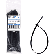 Хомут нейлоновый OnlyPro, 4.8х200 мм, черный, 100 шт 