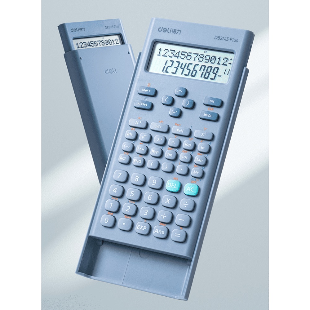 Калькулятор научный Deli Core "D82MS Plus", 240F-10+2 разряда, светло-синий  - 3