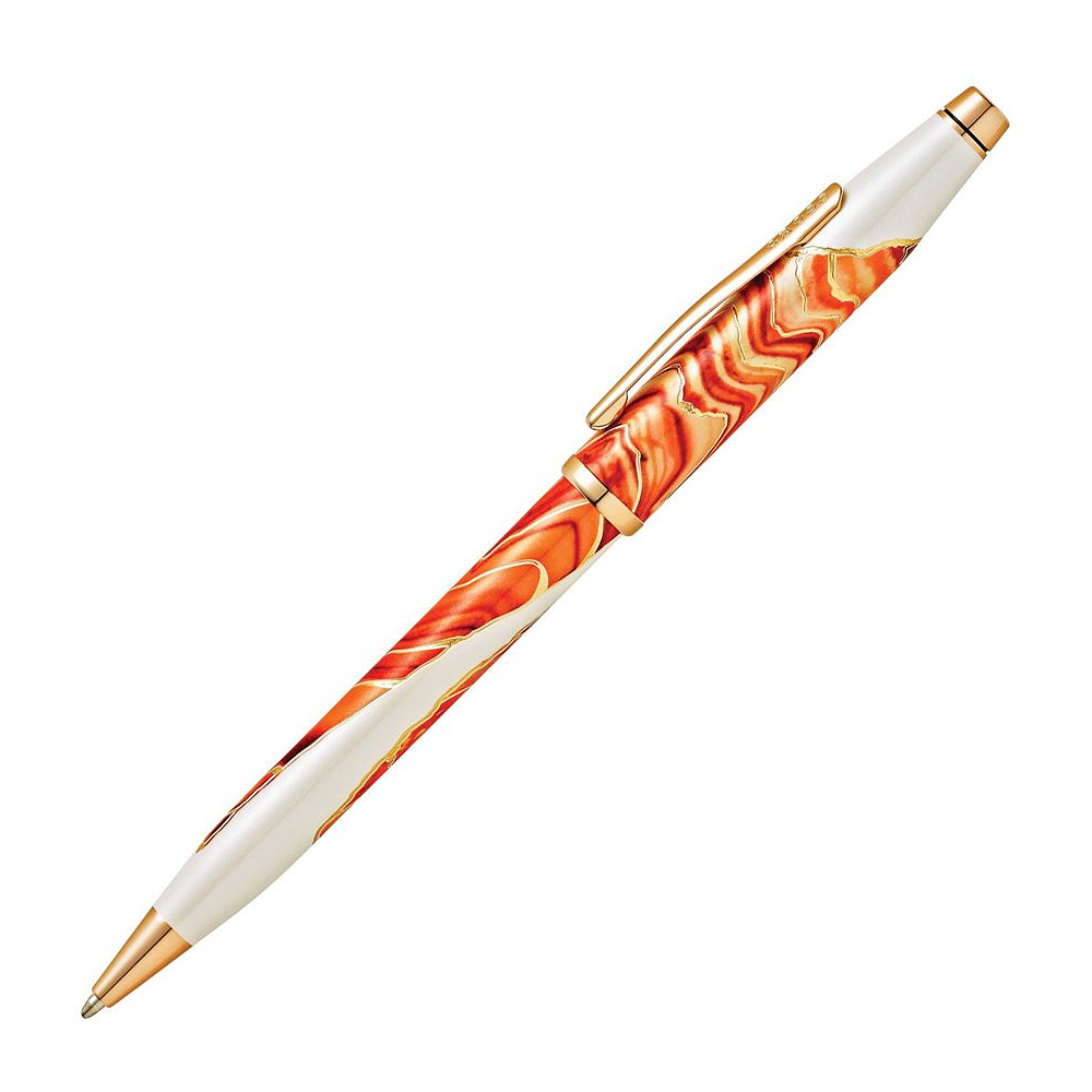 Ручка шариковая автоматическая "Cross Wanderlust Antelope Canyon", 0.7 мм, оранжевый, золотистый, стерж. черный - 2