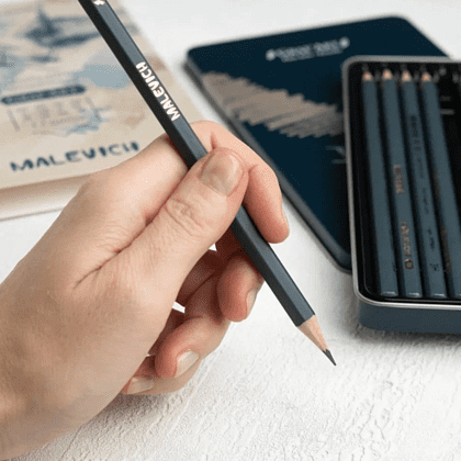 Карандаш чернографитный "Малевичъ", 12 шт, набор - 3