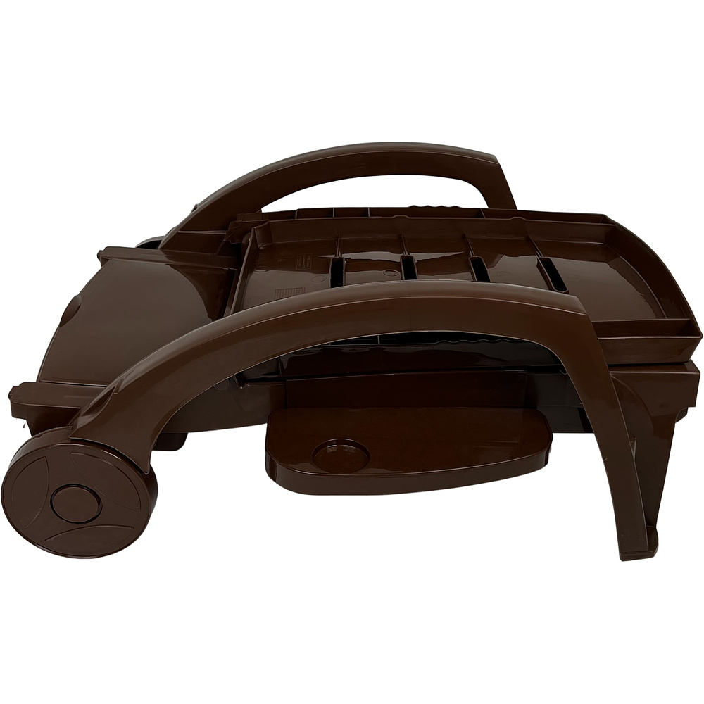 Шезлонг складной на колесах, пластик, шоколадный - 9