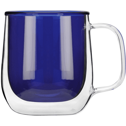 Кружка стеклянная "Ubud", 250 мл, синий, прозрачный - 3