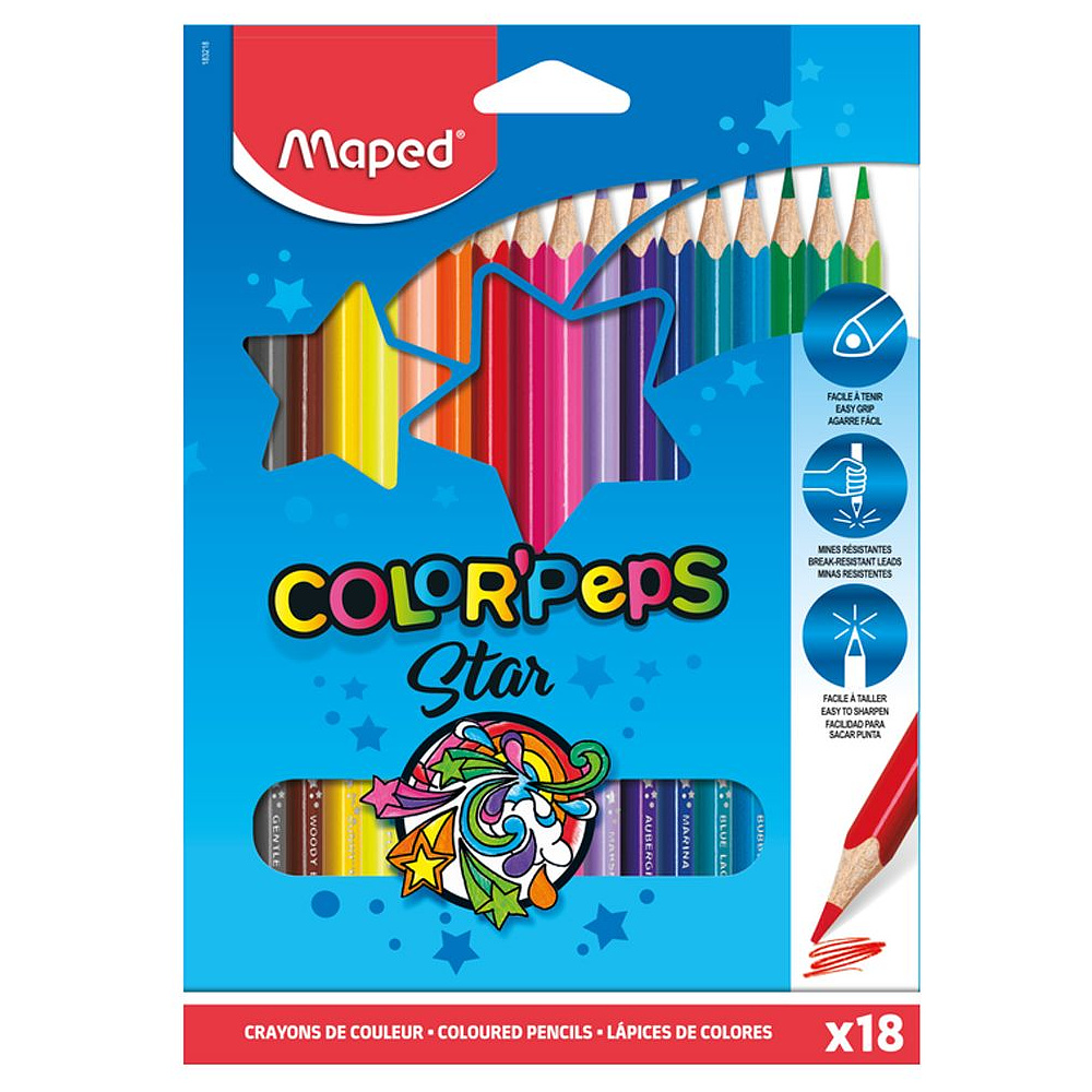 Цветные карандаши Maped "Color Peps", 18 цветов