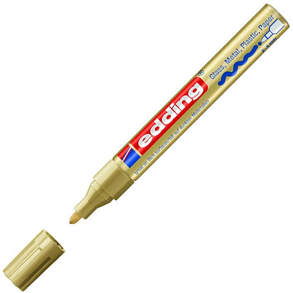 Маркер перманентный на нитрокраске Edding "750", красный - 5