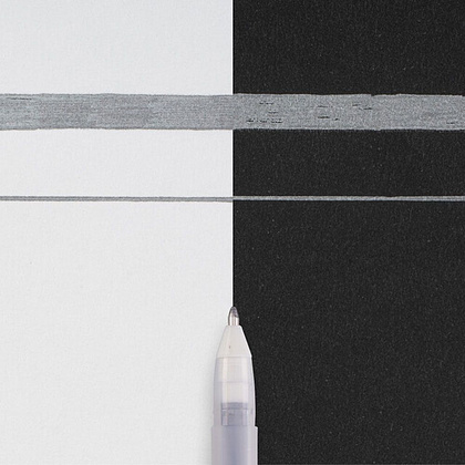 Ручка гелевая "Gelly Roll Metallic", 1.0 мм, прозрачный, стерж. черный - 2