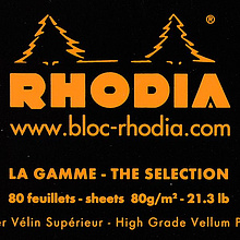 Блокнот "Rhodia", A5, 80 листов, клетка, черный