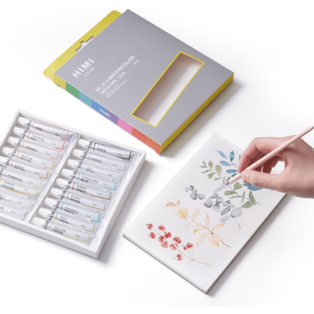Краски акварельные "Himi Miya", 18 цветов, тубы - 5