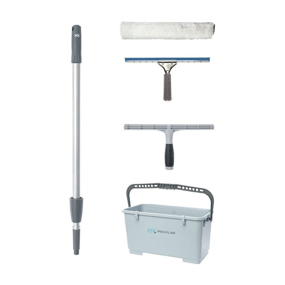 Набор Profiline №6 (шубка 38 см, склиз 35 см, держатель 35 см, ручка телеск. 120 см, ведро для мытья окон 22 л)