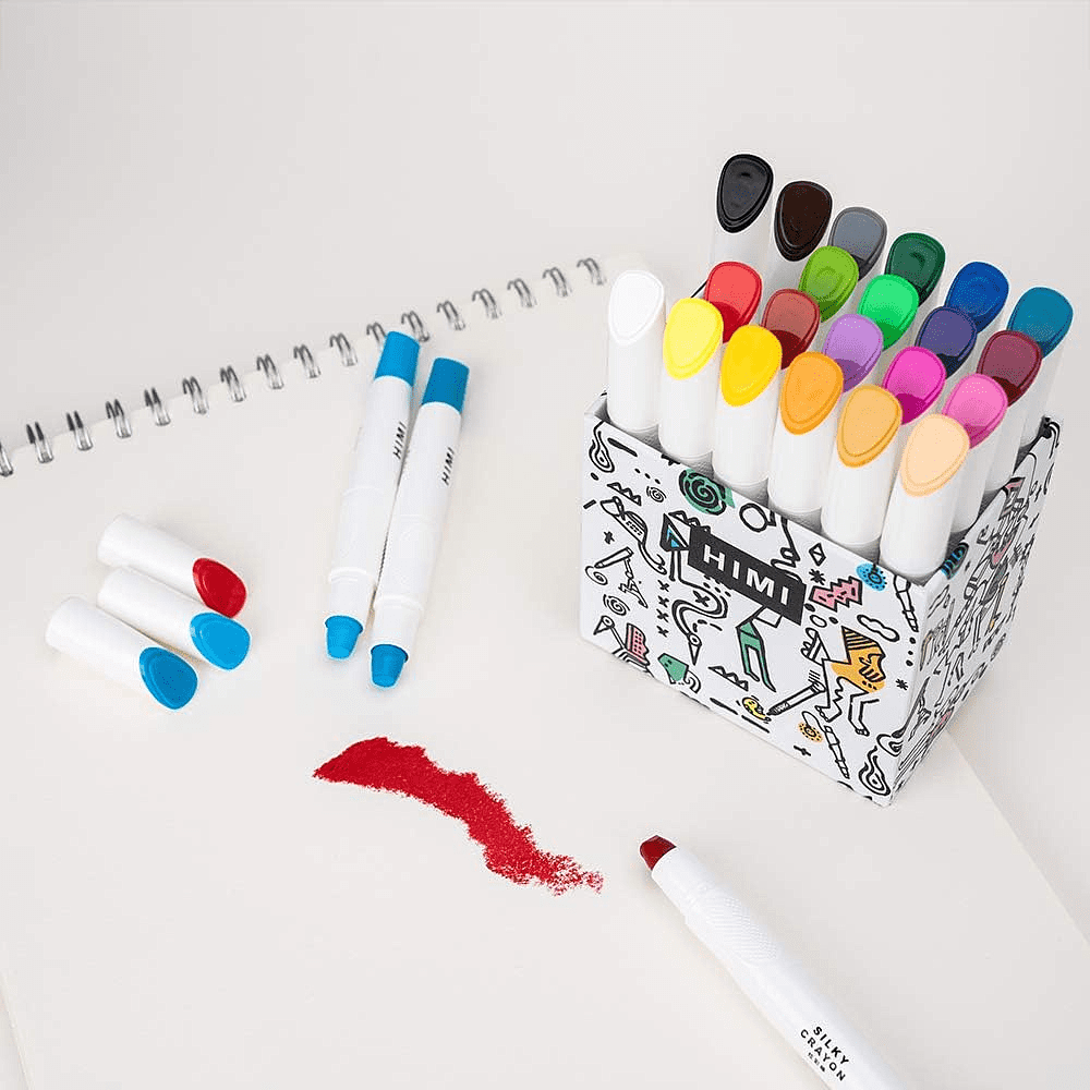 Мелки восковые "Himi Silky Crayon", 36 цветов, ассорти - 10