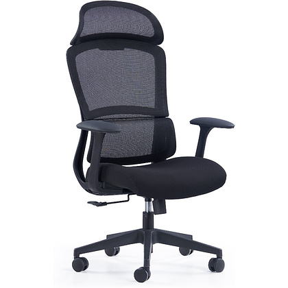 Кресло компьютерное SitZone CH-555A, сетка, ткань, пластик, черный