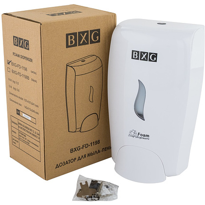 Диспенсер BXG-FD-1058, для мыла-пены 1 л, пластик, белый - 6