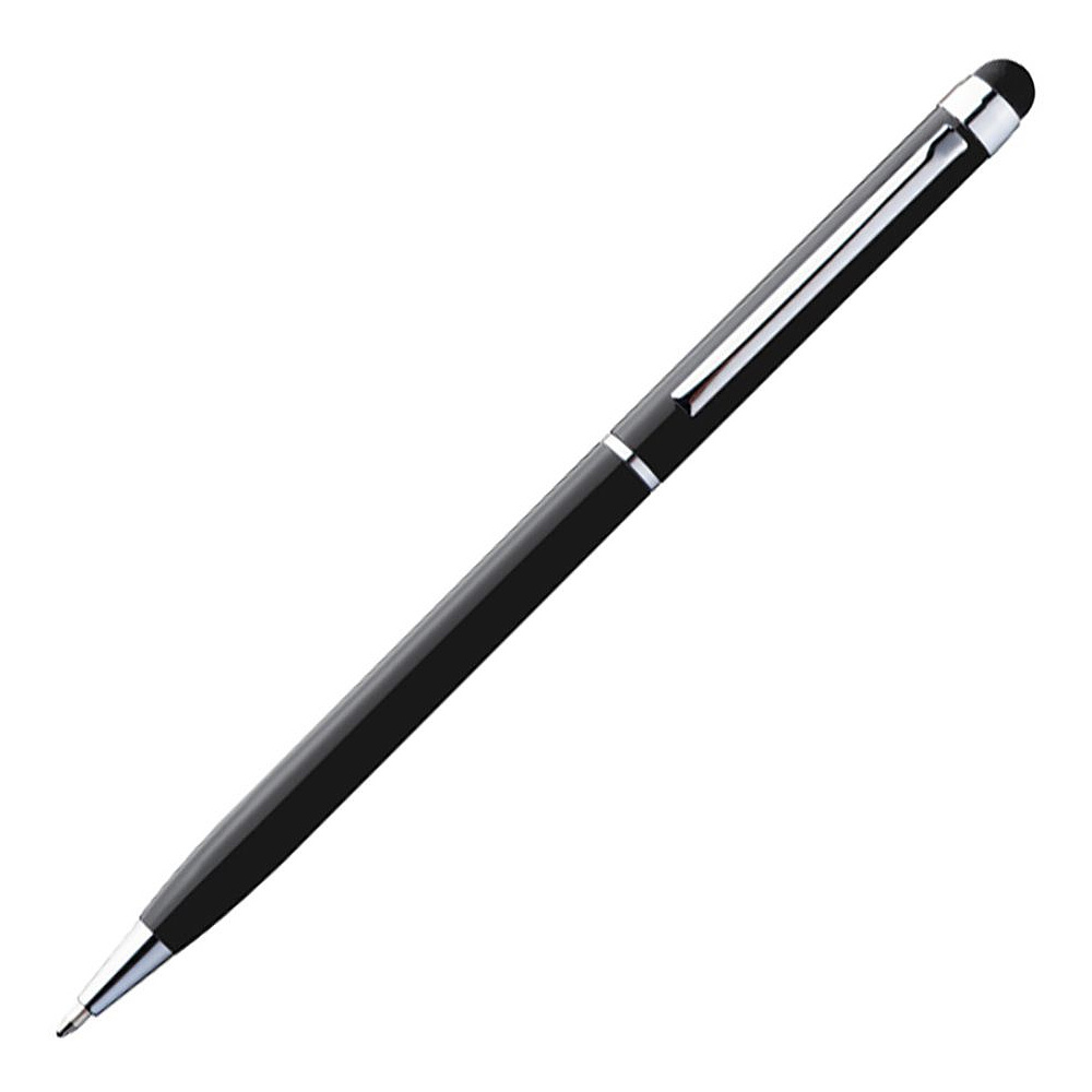 Ручка шариковая автоматическая "New Orleans" со стилусом, 0,7 мм, черный, серебристый, стерж. синий - 2