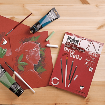 Блок-склейка "Paint'On", А3, 250г/м2, 20 листов, терракотовая бумага - 2