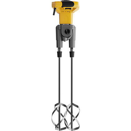 Миксер строительный Deli YS EDC177, 1800 Вт, 2 венчика, желтый - 4