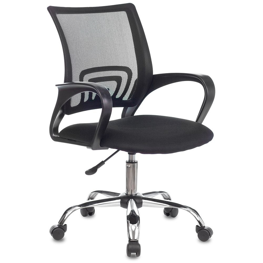 Кресло для персонала Бюрократ "CH-695NLTSL", сетка, ткань, металл, черный