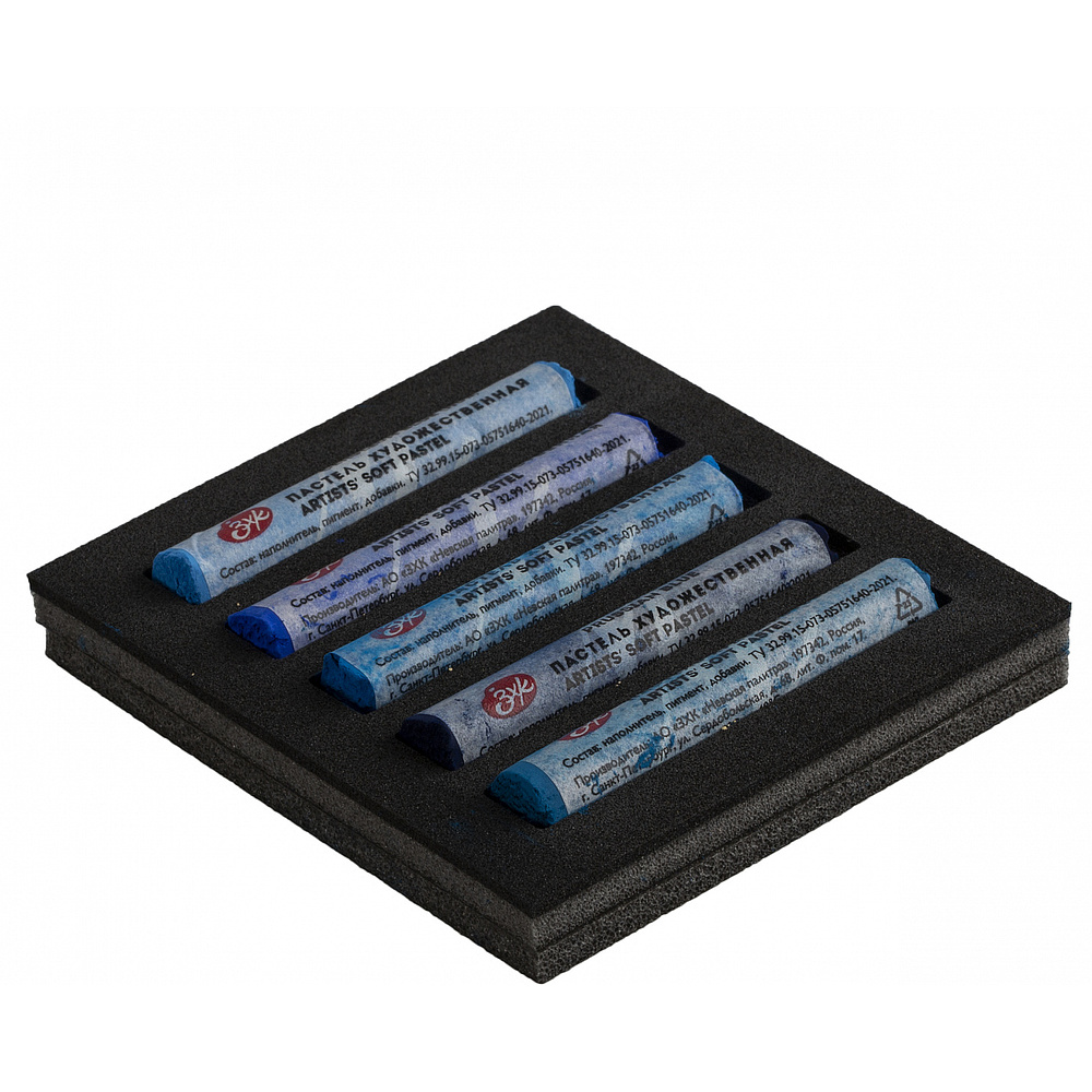 Пастель мягкая "Мастер Класс синие оттенки", набор 5 цветов - 3