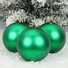 Шар елочный "Матовый", 10 см, пластик, зеленый, 3 шт/уп. - 3