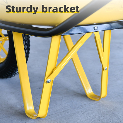 Тачка Deli YS EDL436065 65 л строительная, 130 кг, 1 пневмоколесо - 4