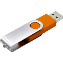 USB Flash 2.0 16 Gb VDF-008, пластик, метал, оранжевый  