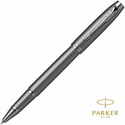 Ручка-роллер Parker "IM Monochrome T328 Bronze PVD", 0,5 мм, серый, стерж. черный