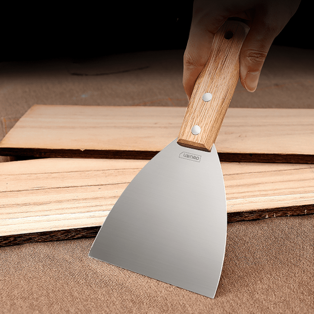 Шпатель Deli YS DL-HD1C, нержавеющий, 25 мм, деревянная рукоятка - 2