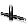 Ручка перьевая Parker "IM Black Lacquer CT", M, металлическая, подарочная упаковка, черный, патрон черный - 2