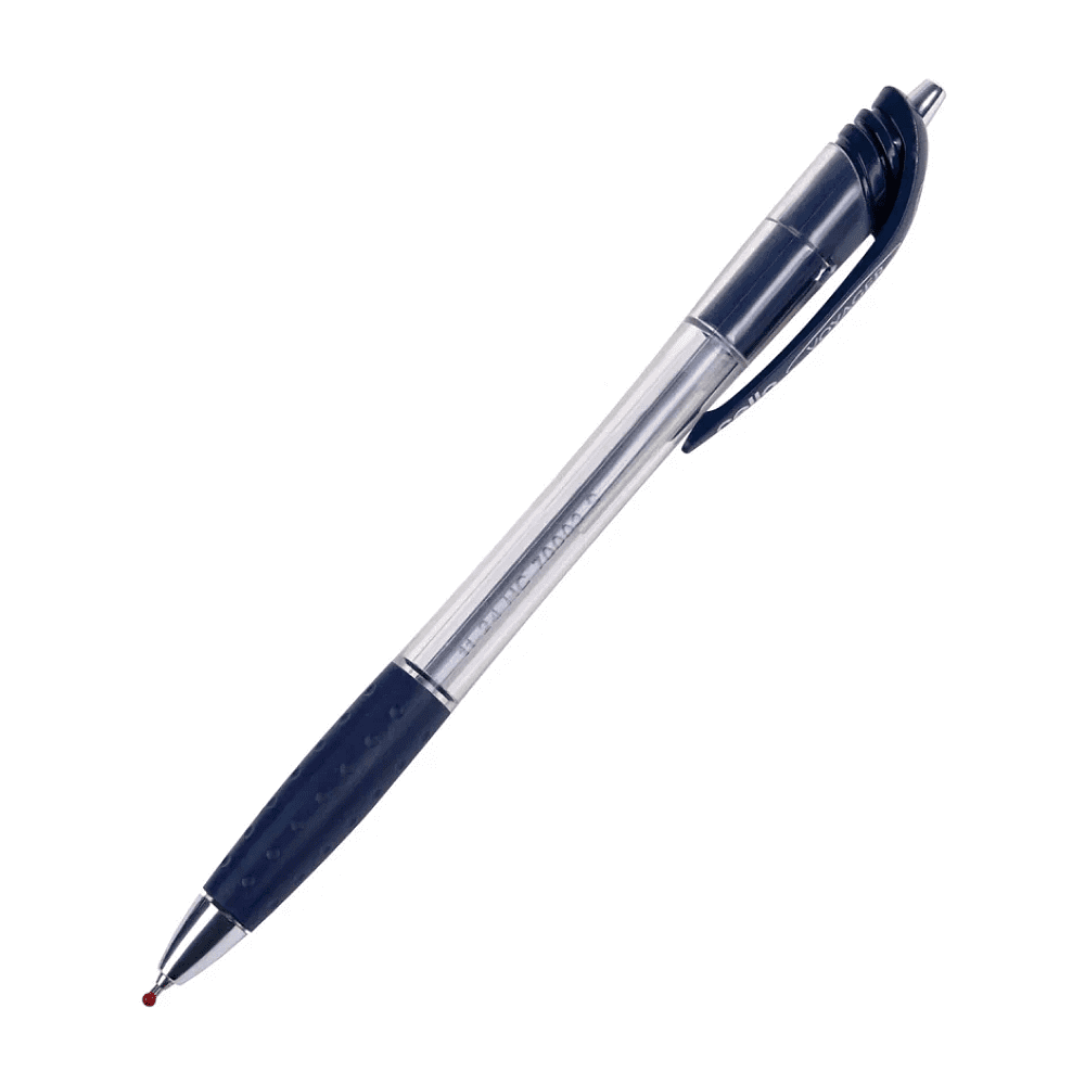 Ручка шариковая автоматическая "Voyager", 0.7 мм, прозрачный, стерж. синий