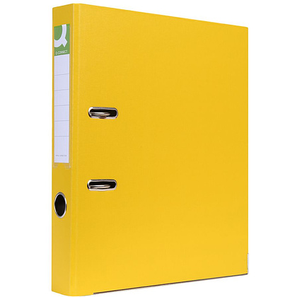 Папка-регистратор "Q-Connect ПВХ Эко", A4, 50 мм, желтый