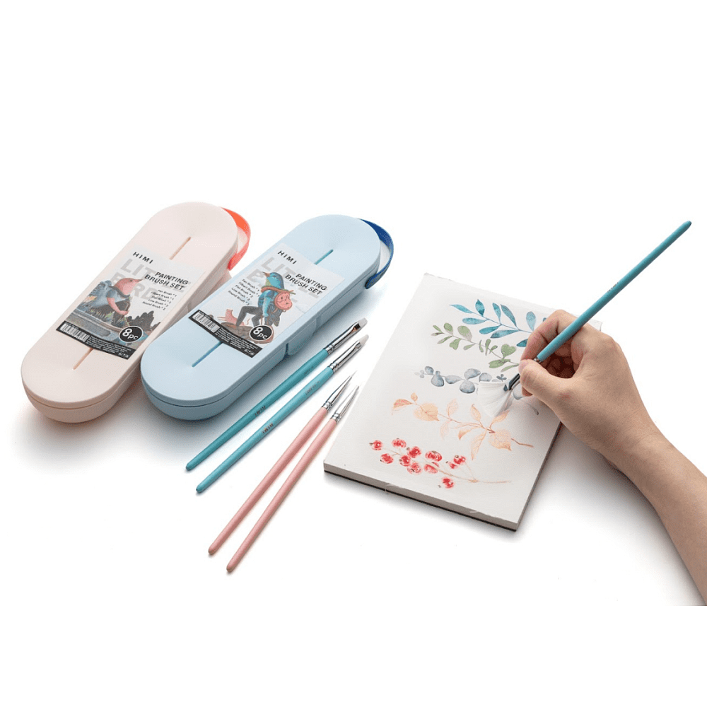 Набор кистей для рисования "Himi Little Bird", синтетика, 8 шт - 8